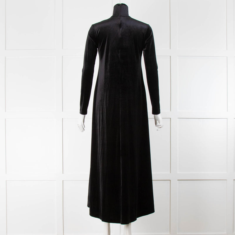 Norma Kamali Black Velvet Dress