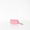 Coach Pink Glitter Flower Bow Embossed Patterned Purse