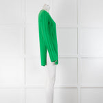 A.W.A.K.E Mode Green Pleated Long Sleeve Top