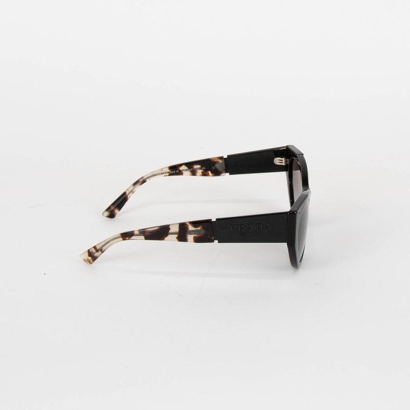 Prada Black Cats Eye with Tortoiseshell Arm Sunglasses