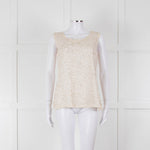 120% Lino Cream Gold Linen Sleeveless Top