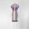Etro Cream Purple Paisley Sleeveless Dress