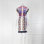 Etro Cream Purple Paisley Sleeveless Dress