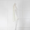 MM6 Maison Margiela Cream Lace Sleeve Top