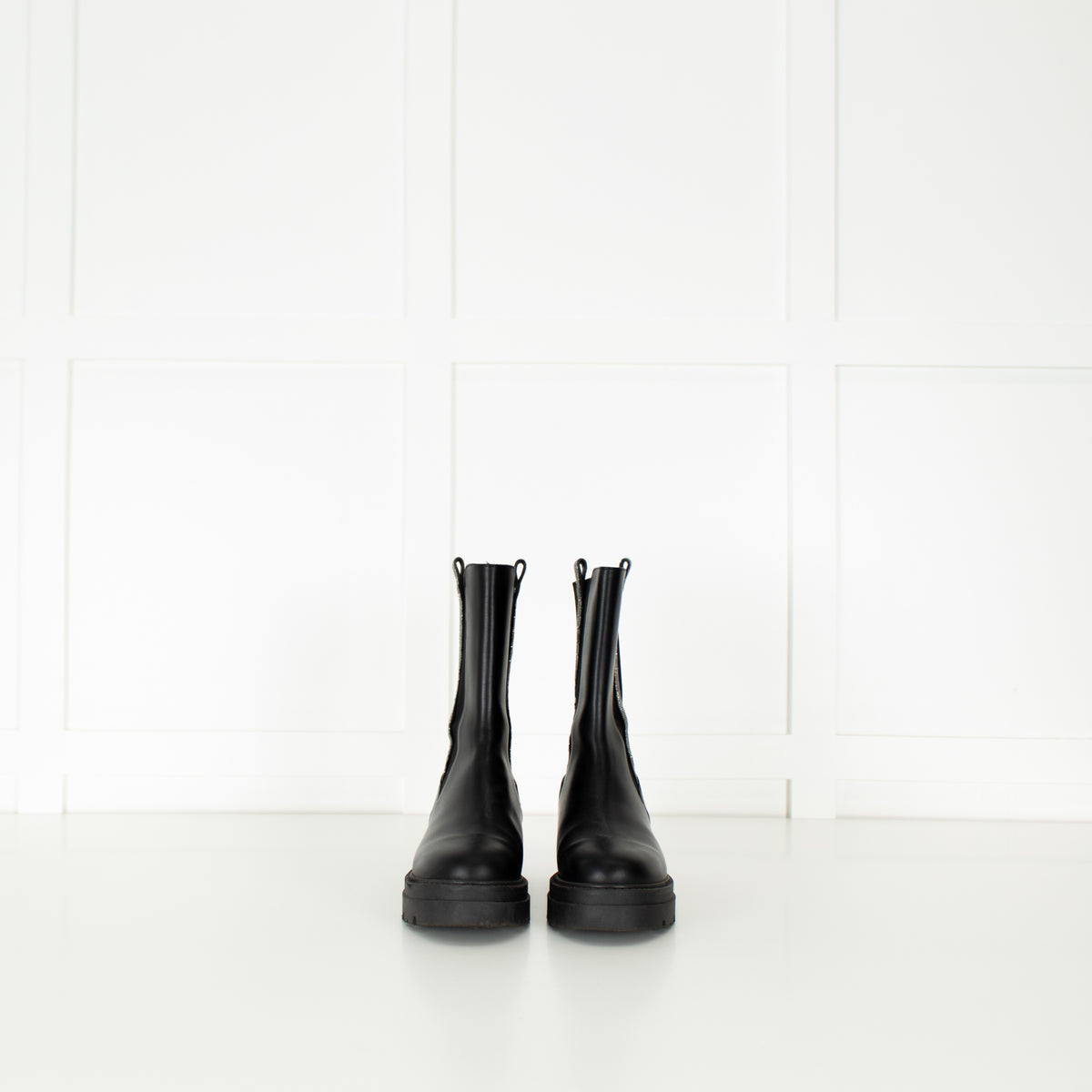 Fabiana Filippi Black Bead Embellished Combat Boots