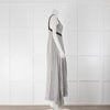 Kenzo White Black Geometric Print Sleeveless Maxi Dress
