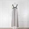 Kenzo White Black Geometric Print Sleeveless Maxi Dress