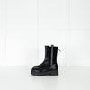 Fabiana Filippi Black Bead Embellished Combat Boots