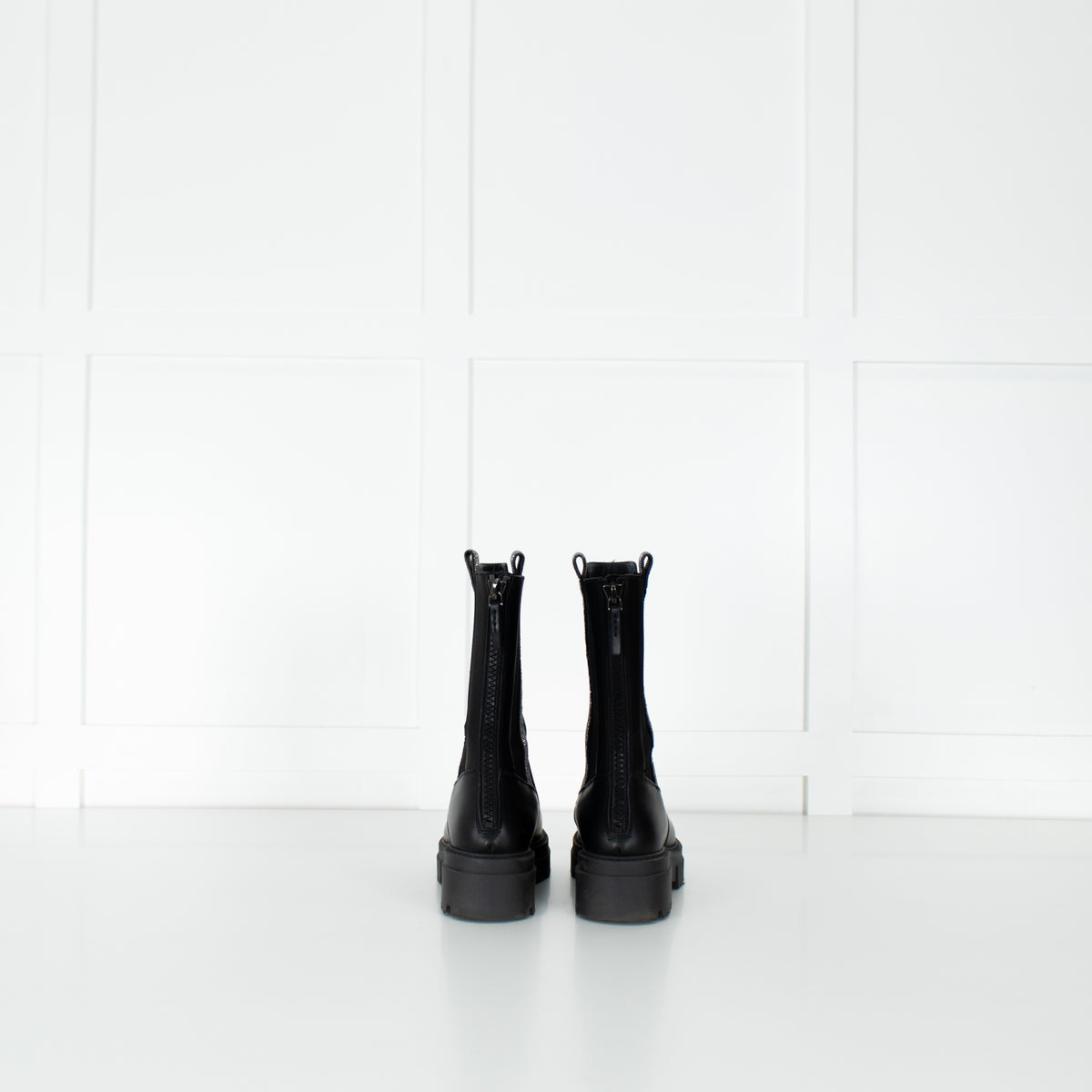 Fabiana Filippi Black Bead Embellished Combat Boots