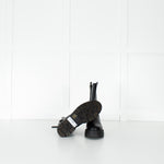 Fabiana Filippi Black Bead Embellished Combat Boots