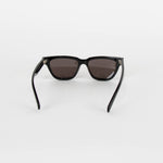 Saint Laurent Black Frame Sunglasses with Silver Corner Detail