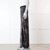 Nili Lotan Grey Leopard Print Maxi Skirt