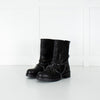 Patrizia Pepe Black Chain Wrap Ankle Biker Boots