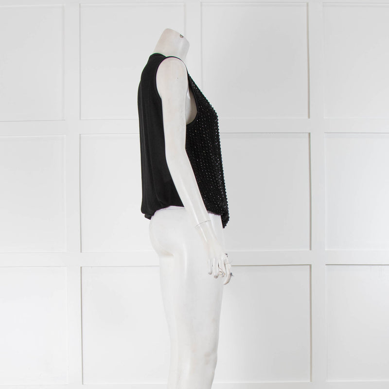 L'Agence Black Crystal Tank Top