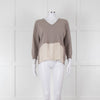 Fabiana Filippi Beige V-Neck Cashmere Blend Sweater