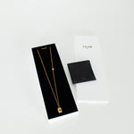 Celine Brass Triomphe Interlocking Necklace