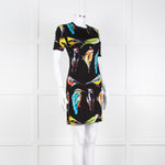 Stella McCartney Black Bird Print Jersey Mini Dress