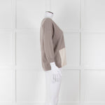 Fabiana Filippi Beige V-Neck Cashmere Blend Sweater
