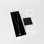 Celine Brass Triomphe Interlocking Necklace