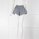Sundress White Navy Check Shorts