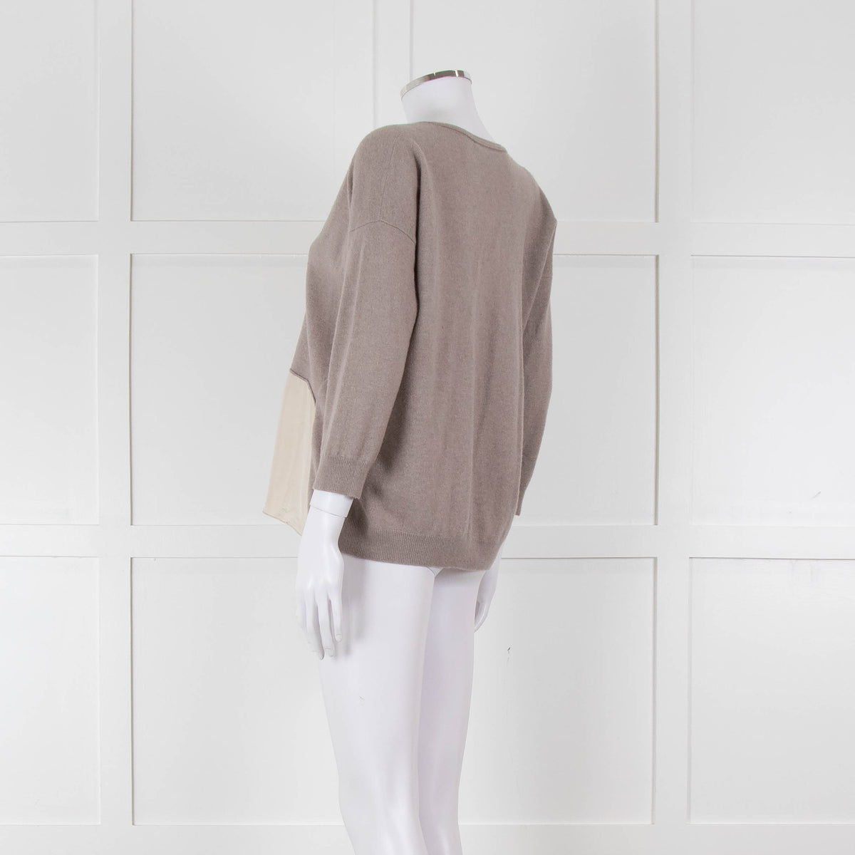 Fabiana Filippi Beige V-Neck Cashmere Blend Sweater