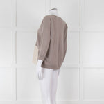 Fabiana Filippi Beige V-Neck Cashmere Blend Sweater