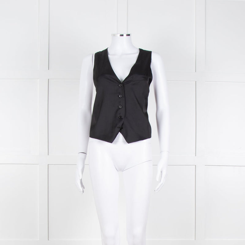 Zadig & Voltaire Black Silk Feel Waistcoat
