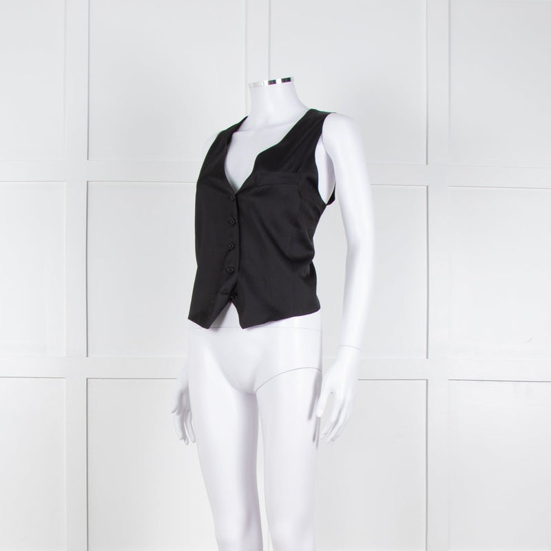 Zadig & Voltaire Black Silk Feel Waistcoat