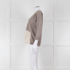Fabiana Filippi Beige V-Neck Cashmere Blend Sweater