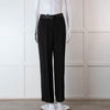 Me + Em Black Wide Leg Tuxedo Trousers