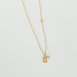 Celine Brass Triomphe Interlocking Necklace