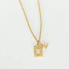 Celine Brass Triomphe Interlocking Necklace