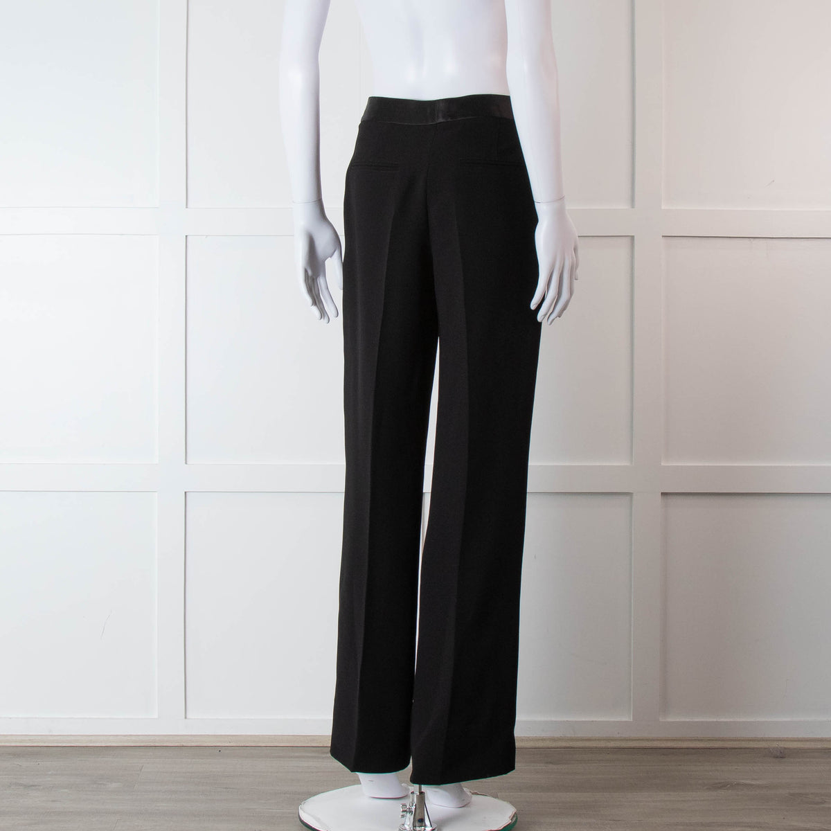 Me + Em Black Wide Leg Tuxedo Trousers