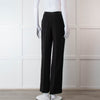 Me + Em Black Wide Leg Tuxedo Trousers