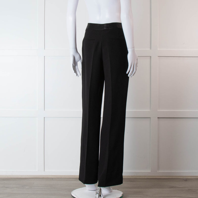 Me + Em Black Wide Leg Tuxedo Trousers