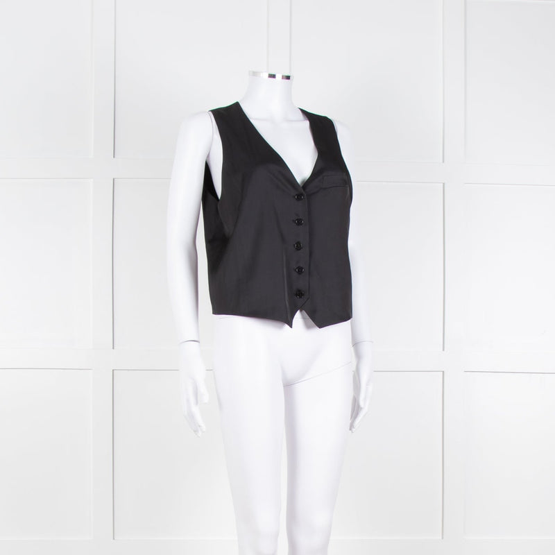 Zadig & Voltaire Black Silk Feel Waistcoat