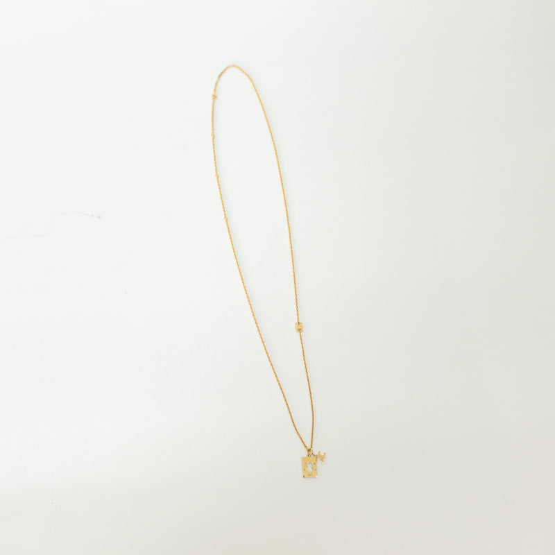 Celine Brass Triomphe Interlocking Necklace