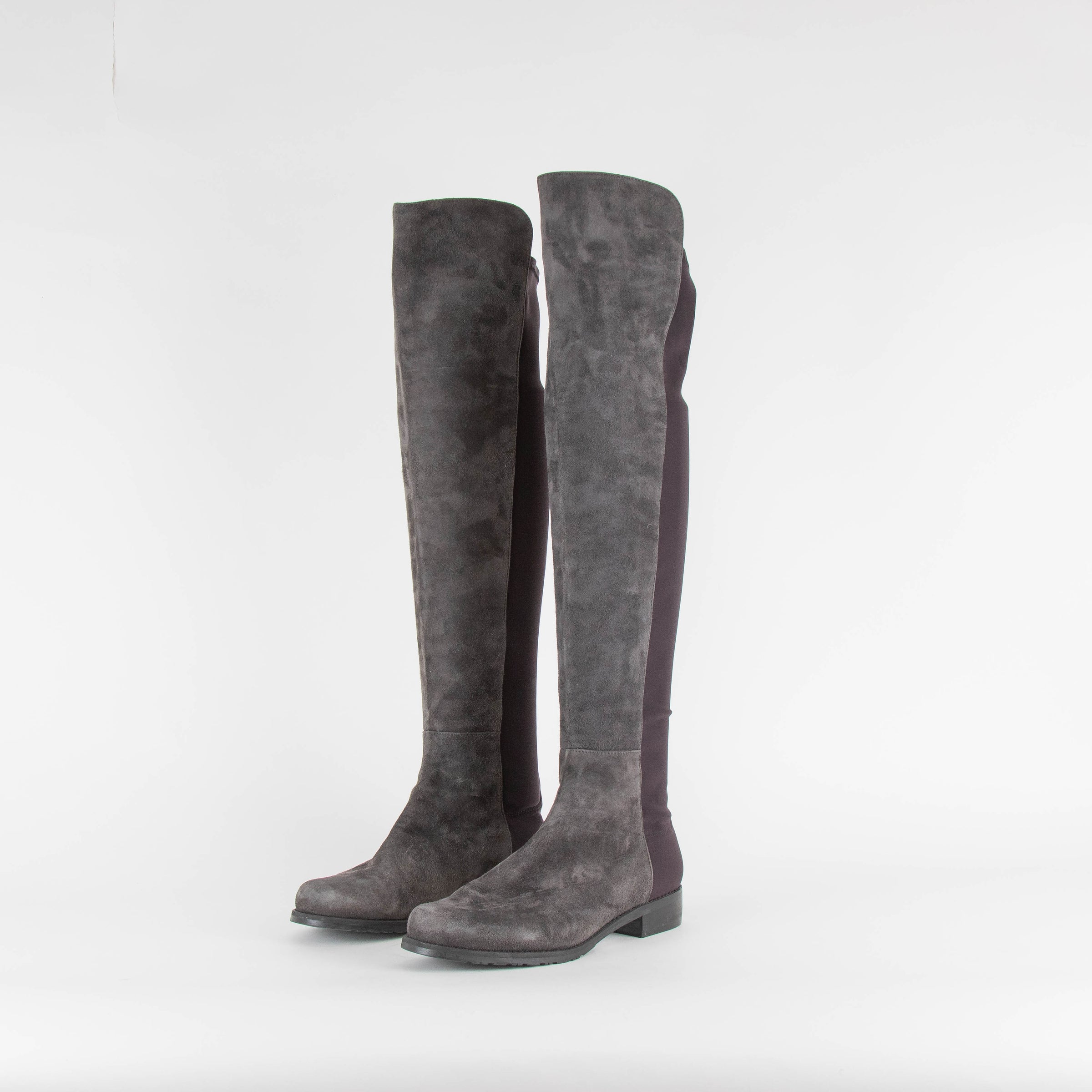 5050 Boots Sw Boots Au Stuart Weitzman Grey Suede 5050 Over The