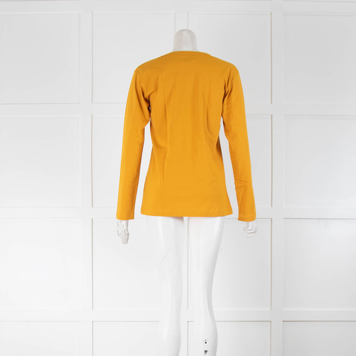 Agnes B Mustard Cotton Slogan Long Sleeve T-Shirt