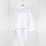 Vince White Shirt With Gather Pull Sleeves