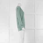 Raey Seafoam V Neck Fine Knit Jumper