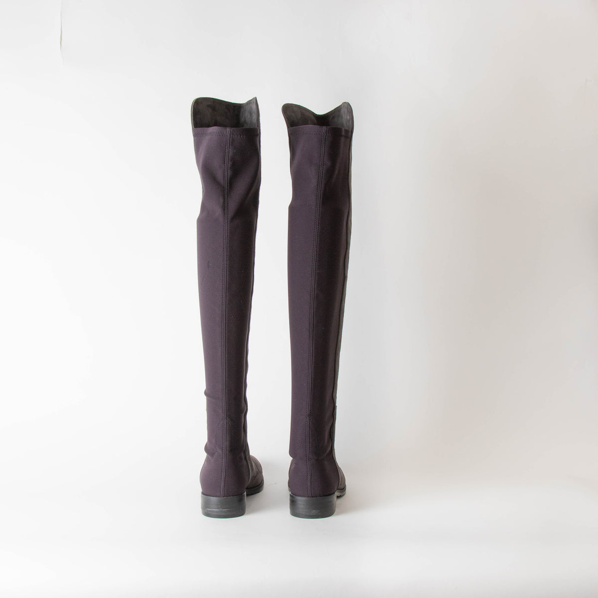 Stuart Weitzman Grey Suede 5050 Over The Knee Flat Boots