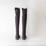 Stuart Weitzman Grey Suede 5050 Over The Knee Flat Boots