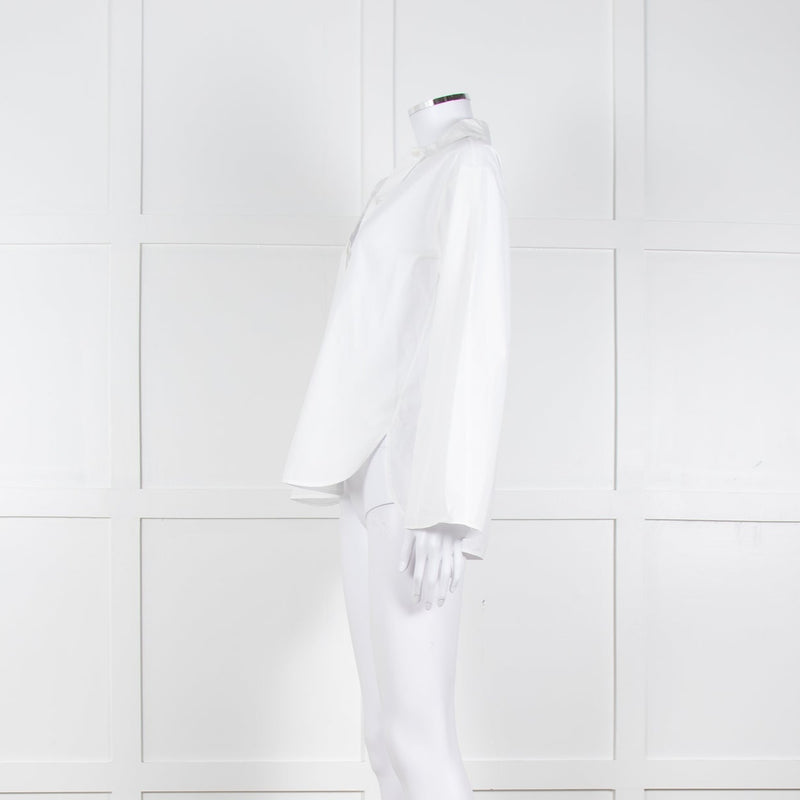 Vince White Shirt With Gather Pull Sleeves