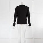 Paige Black Cut Out Detail Long Sleeved Cardigan