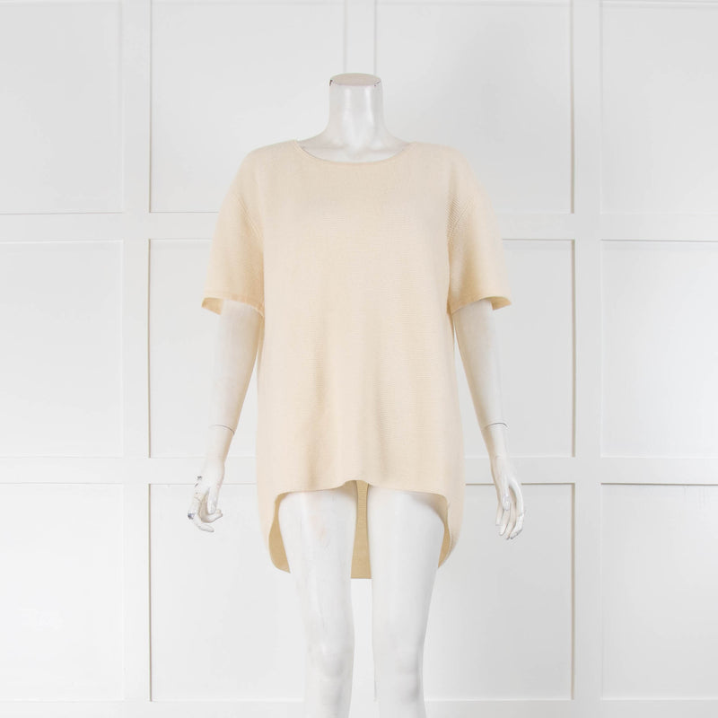 Duffy Cream Ribbed Cashmere Jumper