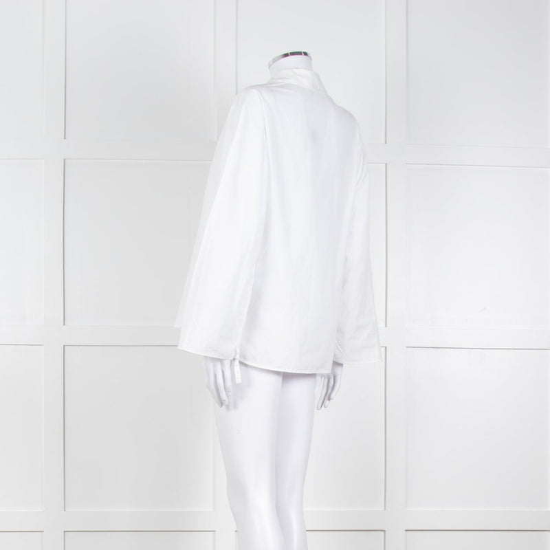 Vince White Shirt With Gather Pull Sleeves