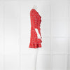 Claudie Pierlot Red White Star V Neck Mini Dress