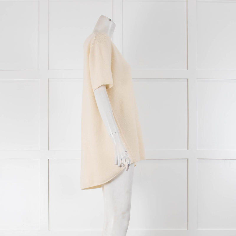 Duffy Cream Ribbed Cashmere Jumper
