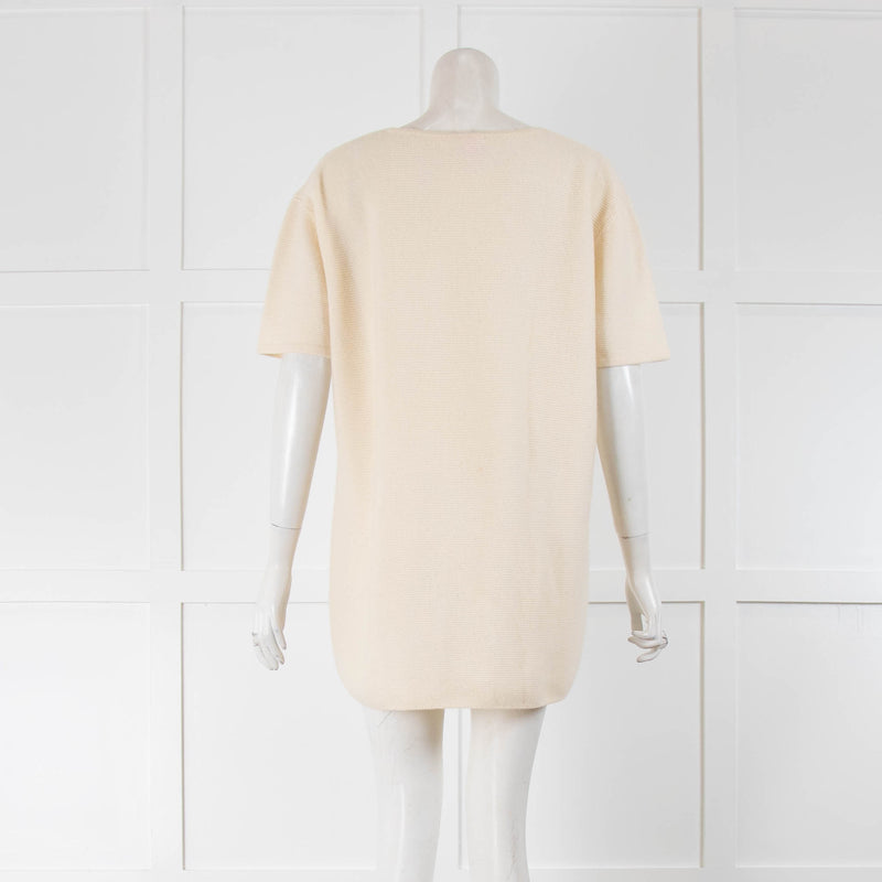 Duffy Cream Ribbed Cashmere Jumper